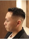 スキンフェードxアイロンパーマ 大人パーマスタイル！