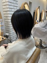 アドラーブル けやき通り店(adorable)&nbsp;20代30代インナーカラー×ネイビーブルー×外ハネボブ