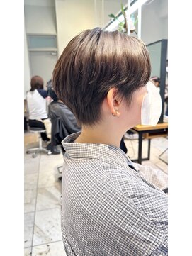 Lideeハンサムショートオリーブグレー