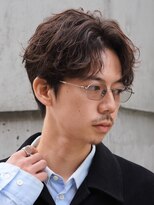 フィフス(fifth)&nbsp;原宿メンズセンターパートニュアンスフェザーパーマルーズパーマ