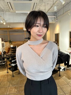 ミモザワークス ヘアアレンジ 大人可愛いショートヘア