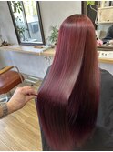 ツヤ髪 髪質改善レッドカラー