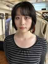 マカロニコースト(macaroni coast)&nbsp;前髪あり ニュアンスボブ 前髪分けミニボブ