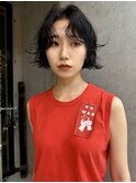 ラフな質感のボブパーマ