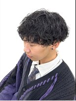become men's hair 名駅EAST【10月3日 NEW OPEN(予定)】&nbsp;シャドウパーマ×メンズマッシュ/黒髪/名古屋/名駅