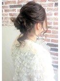【butter福本唯花】ざっくりお団子風ヘアセット