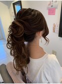 外国人風 結婚式ポニーテール ドレスヘア 花嫁 ブライダル