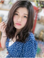 カバーヘア ブリス 川口(COVER HAIR bliss)&nbsp;★モードダークアッシュ波巻きふんわりカール20代30代40代★9