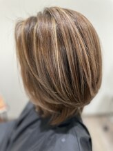 庵 ヘアー(hair) コントラストハイライト（永井）