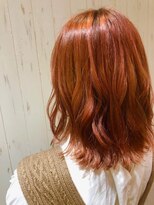 アース 長崎大村店(HAIR&MAKE EARTH) ブラッドオレンジカラー×セミロング