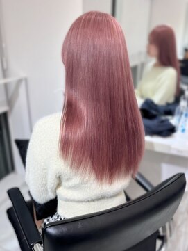 ランテルディ 渋谷(LANTERDIT) ピンクアッシュカラー　透明感　ストレート　艶感　髪質改善