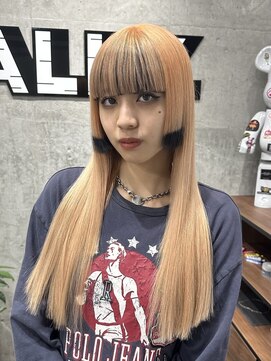 オルズ 渋谷(ALLZ) ハイトーンペールオレンジダブルカラーケアブリーチケアカラー