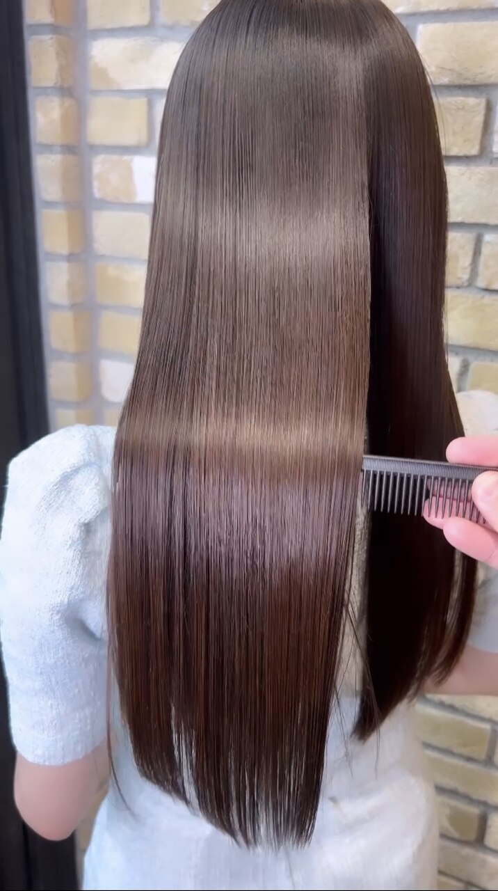 髪質改善ストレート＋モカブラウン：L206997570｜ナナシ(nanac)のヘア