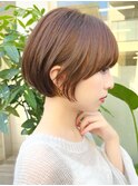 最新トレンド　ボブ　say.重政縮毛矯正　サイドバング　ショート