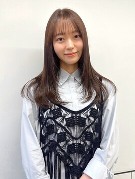 エマエコル(Emma ecole) Emma ecole 顔まわりレイヤーカット/韓国風レイヤー/ベージュ