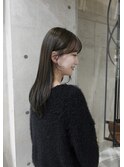 韓国ヘアーハッシュカットレイヤーカットグレージュブリーチ無し
