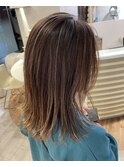 【井上】グレーカラーハイライトメッシュ白髪ぼかし30代40代50