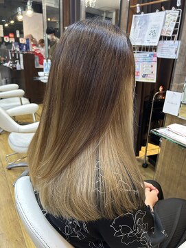 ジャストヘア ラポール 北久里浜店(just hair RAPPOR) 【根岸真奈美】デザインカラー/アンブレラカラー/ブロンド