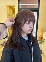 スニュウ(snuw)&nbsp;切りっぱなしボブマロンベージュラベンダーミルクティ