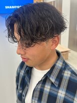 長め波巻きパーマ
