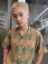 メンズレコ 渋谷(MEN'S LECO)&nbsp;ケアブリーチハイトーンホワイトカラーメンズショート