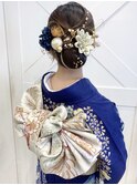 横浜成人式卒業式／振袖訪問着／着物着付けタイトシニヨンayaka