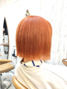ロンドアジュール 横浜(Lond azur) ☆ブリーチ×ハイトーンカラー 高発色オレンジ