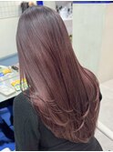 渋谷ダブルカラーピンクブラウンラベンダーブラウンカラー韓国