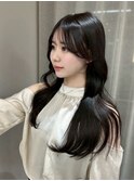 韓国レイヤー/原宿韓国ヘア/原宿/顔まわりカット/ロングレイヤー
