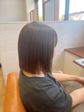 ヘアーブランドジン ティアラ(HAIR BRAND Jin Tiara) 酸性ストレート×ボブ【#松山美容室】