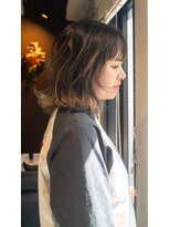 花鳥風月 透明感たっぷり◎大人グレージュミディ