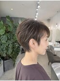ベリーショート白髪ぼかし刈り上げショート30代40代50代60代