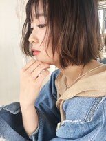 マリアバイアフロート(Maria by AFLOAT)&nbsp;小顔切りっぱなしボブ☆グレージュカラーひし形シルエット