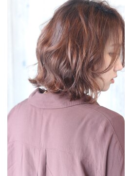 ソラナヘアサロン 江戸川台店(solana) モーブブラウン　ミディアムウェーブ