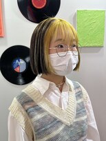 デート 下北沢(DATE)&nbsp;ブリーチインナーカラーイエローカラー前髪カットトリートメント