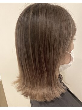 ヘアサロン シェフ(Chef) 外ハネボブ_パールベージュ_バレイヤージュ