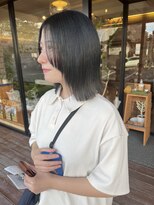 ヘア プロデュース キュオン(hair produce CUEON.) ブルーアッシュ/透明感カラー/顔まわりレイヤー/トレンドカット
