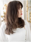 外国人風オンブレシースルーバングこなれヘアa川口20代30代40代