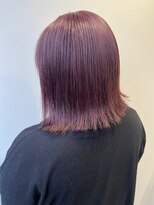 ツキ 横浜店(tuki)&nbsp;ダブルカラーピンクベージュベージュカラーケアブリーチミニボブ