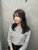 アンプル 天神店&nbsp;ワンホンヘア　ブラウン　韓国ヘア　セミロング　ツヤ髪