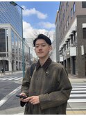 メンズアップバング七三ツーブロックショート