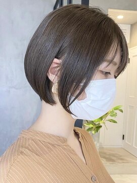 エリマ 武蔵小杉(elima) 武蔵小杉くびれショート切りっぱなしボブベージュカラー30代●