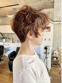 20代30代40代☆くせ毛カット☆前下がりショート☆マロンベージュ