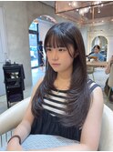 髪質改善縮毛矯正レイヤーカット顔周り前髪韓国ミニウルフ錦糸町