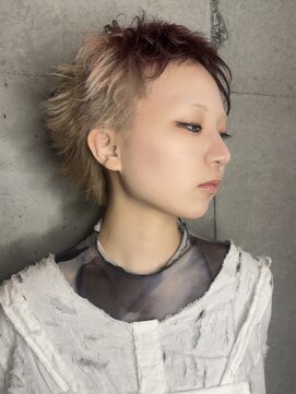 リークフー(Ree cu fuu) 秋冬ベリーショートツートーンカラーブリーチカラー