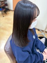 ヒラトヤ 肴町店 大人可愛い透明感カラーグレージュ×エアストレート20代30代40代