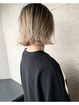 molt 麻生/レイヤーカット/ボブ/バレイヤージュ/ハイライト/海外ヘア 【モルト】 バレイヤージュ　ボブ