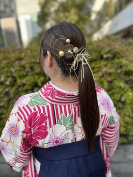 バサラ 大阪梅田店(VASARA) 大阪/梅田　袴ヘア　ヘアセット　着物ヘア　卒業式ヘア