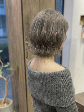 ニコリヘアワークス(nicori hair works) ボブ×外ハネ×グレージュ3