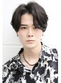 30代40代50代ビジネスマン社会人清潔感センターパートパーマ